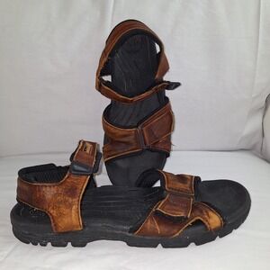 Timberland Hiking Trail Outdoor Strap Sandals - Brown Leather - Men's - Size‎ 9M